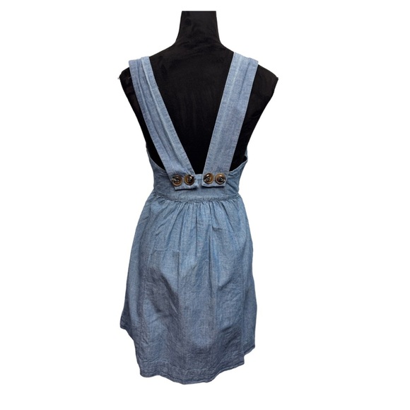 Free People Carolina Chambray Mini Dress Blue - Picture 3 of 9